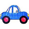 Blue Car Rug - Car Shape