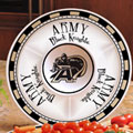 Army Black Knights US Military 14" Ceramic Chip and Dip Tray