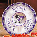 Kansas State Wildcats NCAA College 14" Ceramic Chip and Dip Tray