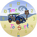 "Time To Surf!" Kids Clock
