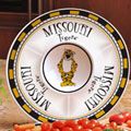 Missouri Tigers NCAA College 14" Ceramic Chip and Dip Tray