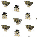 Wake Forest Demon Deacons Fitted Crib Sheet - White