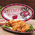 Wisconsin Badgers NCAA College 12" Ceramic Oval Platter