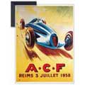 A.C.F. - Vintage Race Car - Contemporary mount print with beveled edge