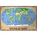 World Map Rug (5'3" x 7'6")