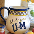 Michigan Wolverines NCAA College 14" Gameday Ceramic Chip and Dip Platter