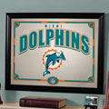 Miami Dolphins NFL Framed Glass Mirror