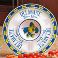 Delaware Fightin Blue Hens NCAA College 14" Ceramic Chip and Dip Tray