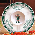 Michigan State Spartans NCAA College 14" Ceramic Chip and Dip Tray