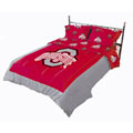 Ohio State Buckeyes 100% Cotton Sateen Twin Comforter Set