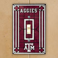 Texas A&M Aggies NCAA College Art Glass Single Light Switch Plate Cover