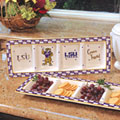 LSU Louisiana State Tigers NCAA College Gameday Ceramic Relish Tray