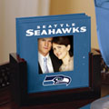 Seattle Seahawks NFL Art Glass Photo Frame Coaster Set