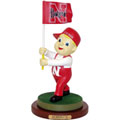 Nebraska Huskers NCAA College Flag Holding Mascot Figurine