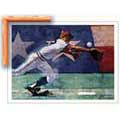 Olympic Baseball - Contemporary mount print with beveled edge