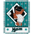 Florida Marlins MLB Baby 36"x 46" Triple Woven Jacquard Throw