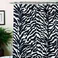 Black/White Zebra Print Shower Curtain