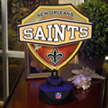 New Orleans Saints NFL Neon Shield Table Lamp