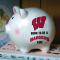 Wisconsin Badgers NCAA College Ceramic Piggy Bank