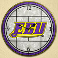 East Carolina Pirates NCAA College 12" Round Art Glass Wall Clock