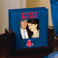 Boston Red Sox MLB Art Glass Photo Frame Coaster Set