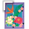 Tropical Hibiscus - Contemporary mount print with beveled edge