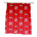 Nebraska Huskers 100% Cotton Sateen Shower Curtain - Red