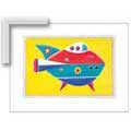Space Ship - Contemporary mount print with beveled edge