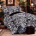 Black/White Zebra Print King Bed-In-A-Bag