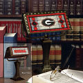 Georgia UGA Bulldogs NCAA College Art Glass Bankers Lamp