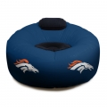 Denver Broncos NFL Vinyl Inflatable Chair w/ faux suede cushions