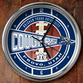 Brigham Young Cougars BYU NCAA College 12" Chrome Wall Clock