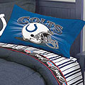 Indianapolis Colts Queen Size Pinstripe Sheet Set