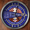 Baltimore Ravens NFL 12" Chrome Wall Clock