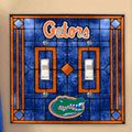 Florida Gators NCAA College Art Glass Double Light Switch Plate Cover