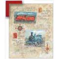 Vintage Trains - Contemporary mount print with beveled edge