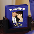 Baltimore Ravens NFL Art Glass Photo Frame Coaster Set