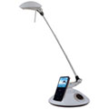 iPod-compatible MP3 Music Player Halogen Desk Lamp -  White