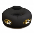 Missouri Tigers NCAA College Vinyl Inflatable Chair w/ faux suede cushions
