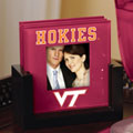 Virginia Tech Hokies NCAA College Art Glass Photo Frame Coaster Set