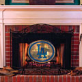 Los Angeles Dodgers MLB Stained Glass Fireplace Screen