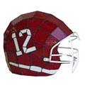 NCAA Alabama Crimson Tide Stained Glass Football Helmet Lamp