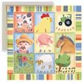 Barnyard Buddies I - Contemporary mount print with beveled edge