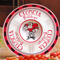 Georgia UGA Bulldogs NCAA College 14" Ceramic Chip and Dip Tray