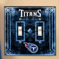 Tennessee Titans NFL Art Glass Double Light Switch Plate Cover