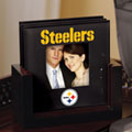 Pittsburgh Steelers NFL Art Glass Photo Frame Coaster Set