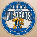 Kentucky Wildcats NCAA College 12" Round Art Glass Wall Clock