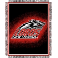 New Mexico Lobos NCAA College "Focus" 48" x 60" Triple Woven Jacquard Throw