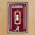Alabama Crimson Tide NCAA College Art Glass Single Light Switch Plate Cover