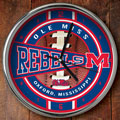 Mississippi Ole Miss Rebels NCAA College 12" Chrome Wall Clock